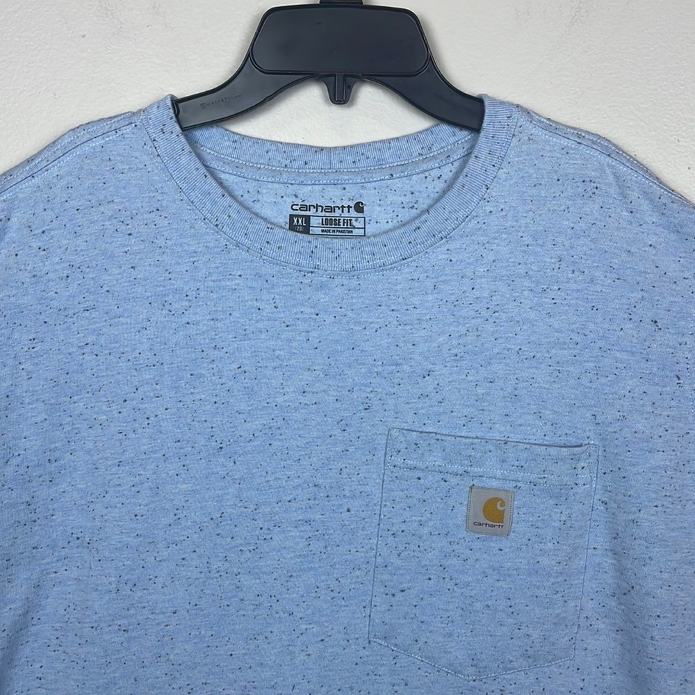 Carhartt Men’s Loose Fit Heavyweight Pocket T-Shirt Moonstone Nep Size XXL